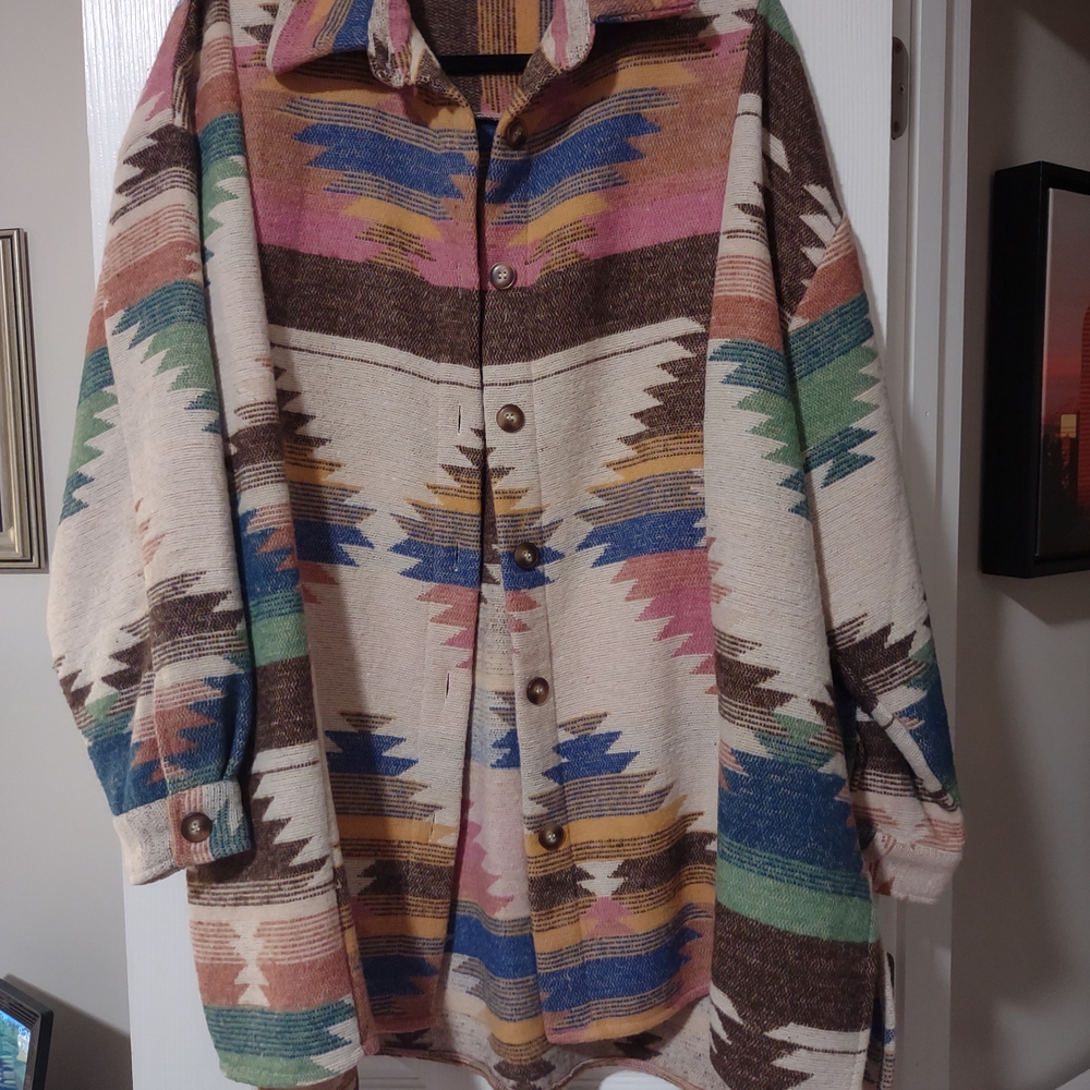 Blue B Multicolor Jacket- Size Large